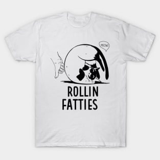 Rolling Fatties Funny Fat Cat Cute Kitten lover T-Shirt